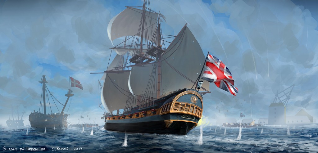 The Battle of Copenhagen 1801. Photoshop painting. Carsten Brandt 2013